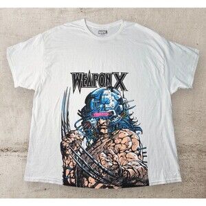 Marvel Wolverine Weapon X Jumbo Graphic Shirt XXL X-Men 97 Deadpool Logan Rare